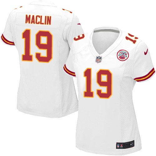 Women's Elite Jeremy Maclin Nike Jersey White Road - #19 NFL Kansas City Chiefs